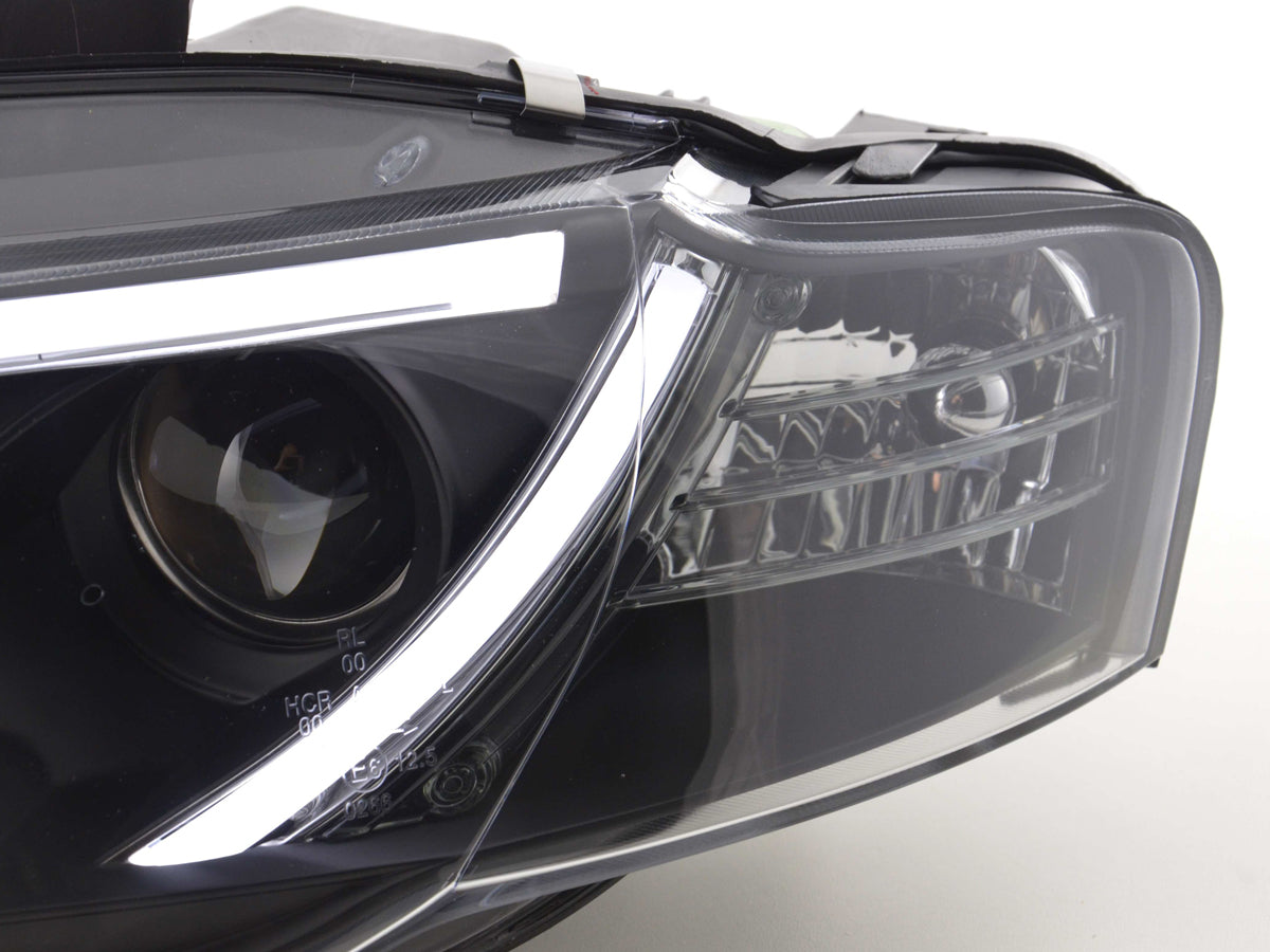 Scheinwerfer Set Daylight LED Tagfahrlicht Audi A4 Typ 8E 05-07 schwarz Scheinwerfer Set Daylight LED Tagfahrlicht Audi A4 Typ 8E 05-07 schwarz